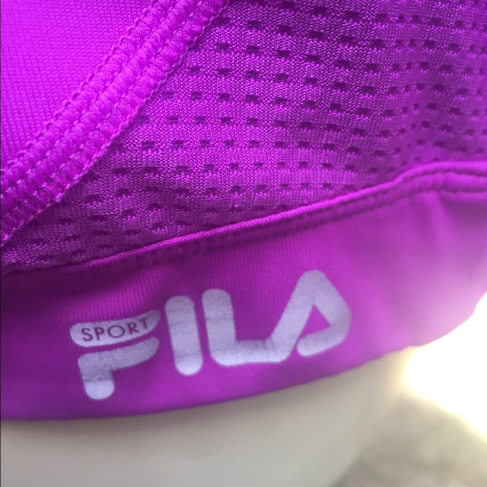 Fila spandex  racerback sports bra in raspberry,free shipping always - Picture 2 of 11
